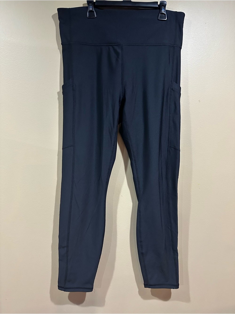 Fabletics Black High-Waist Leggings with Side Pockets
